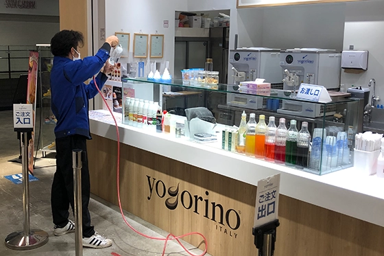 飲食店へのSKYBE-783®抗菌施工